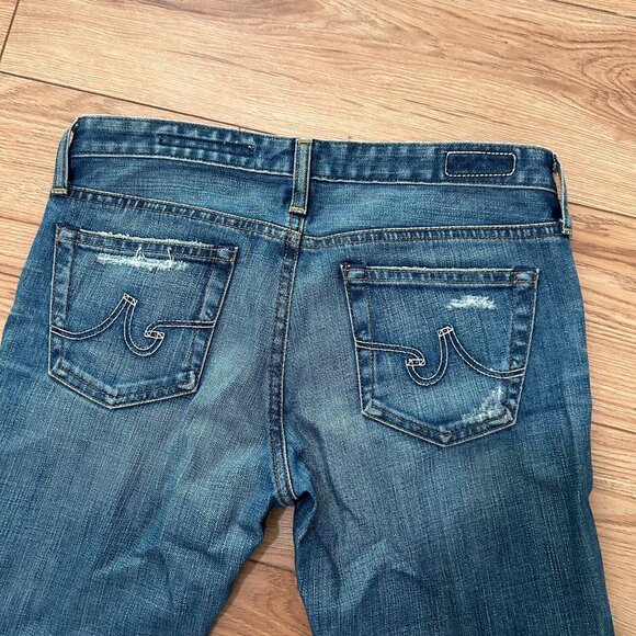 AG Adriano Goldschmied Angel Bootcut Jeans Womens Size 27 Distressed Light Wash - Picture 5 of 5
